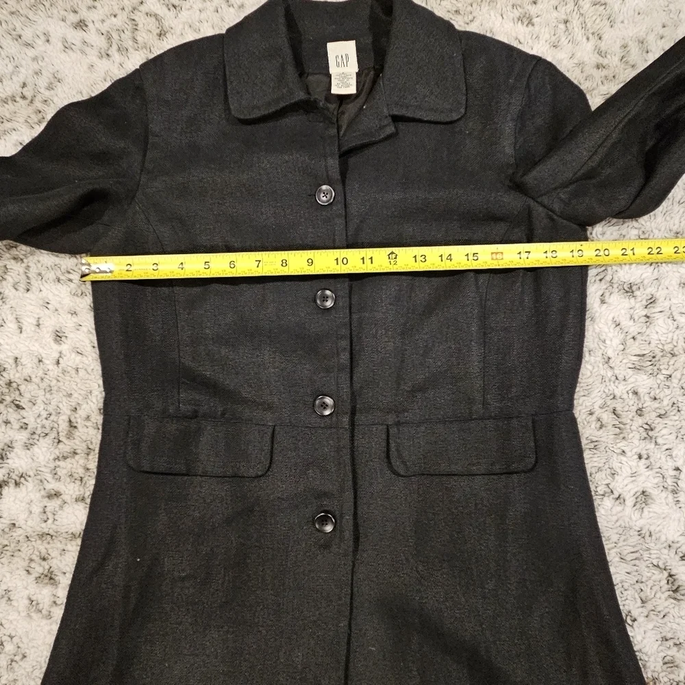 Gap SZ 6 100% Linen Black Career Sheath Dress With Matching Jacket Blazer - Picture 5 of 15